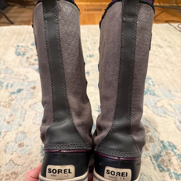 Sorel Tivoli Tall Gray Winter Boots Size 8 - Picture 5 of 9